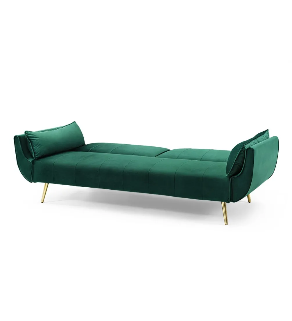 Sofa rozkładana BELLA II 215 cm zielony aksamit Puella