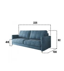Sofa rozkładana CHIVAS Hugo 225 cm z funkcją spania