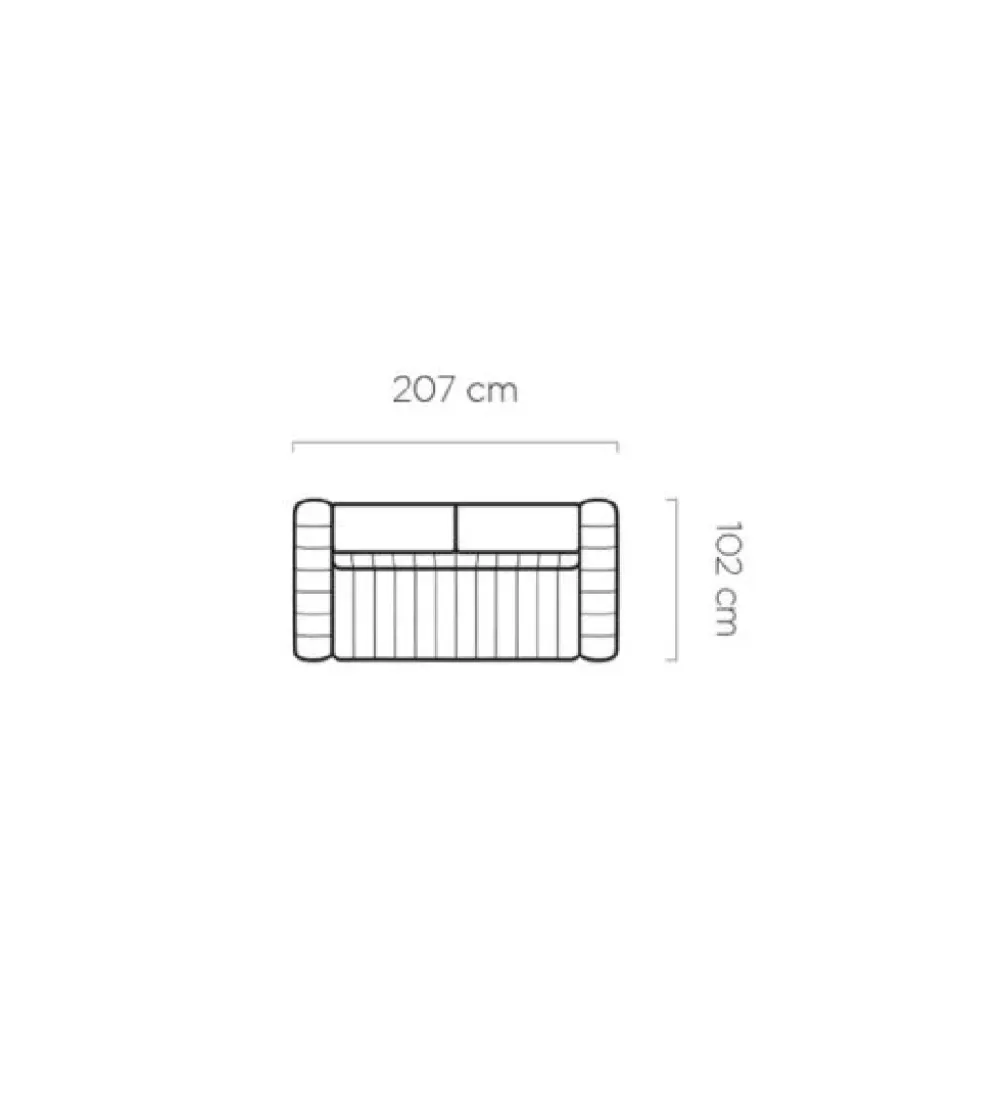 Sofa rozkładana GEMINI Gandi B 207 cm z funkcją spania