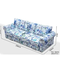 Sofa rozkładana MAGNETIC 256 cm z funkcją spania