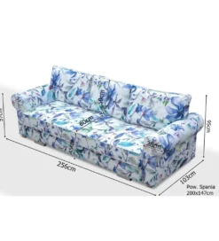 Sofa rozkładana MAGNETIC 256 cm z funkcją spania