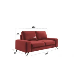 Sofa rozkładana MAKO Flavio MINI 182 cm z funkcją spania