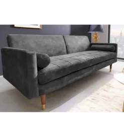 Sofa rozkładana MANILLA 196 cm ciemnoszara