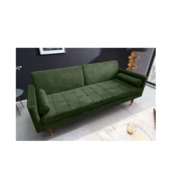 Sofa rozkładana MANILLA 196 cm ciemnozielona
