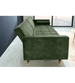 Sofa rozkładana MANILLA 196 cm ciemnozielona
