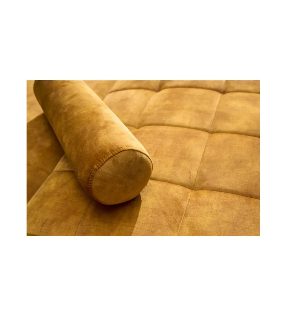 Sofa rozkładana MANILLA 196 cm musztardowo-żółta