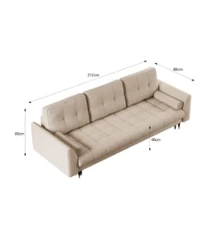Sofa rozkładana OFELIA 212 cm z funkcją spania