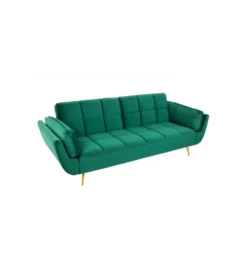 Sofa rozkładana OLIWIA 213 cm szmaragdowo-zielona