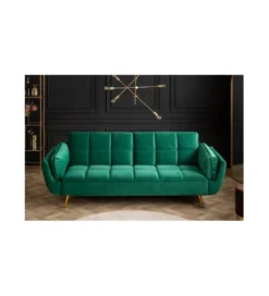 Sofa rozkładana OLIWIA 213 cm szmaragdowo-zielona