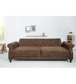 Sofa rozkładana RAYAN 220 cm antyczny brąz