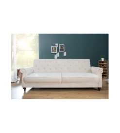 Sofa rozkładana RAYAN 220 cm kremowa