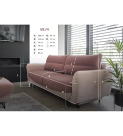 Sofa rozkładana SILVA 236 cm z funkcją spania