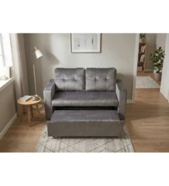 Sofa SMART 140 cm z funkcją spania welwet szary