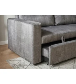 Sofa SMART 140 cm z funkcją spania welwet szary
