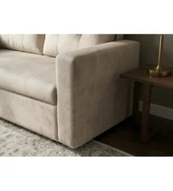 Sofa SMART 140 cm z funkcją spania welwet chmpagne beżowa