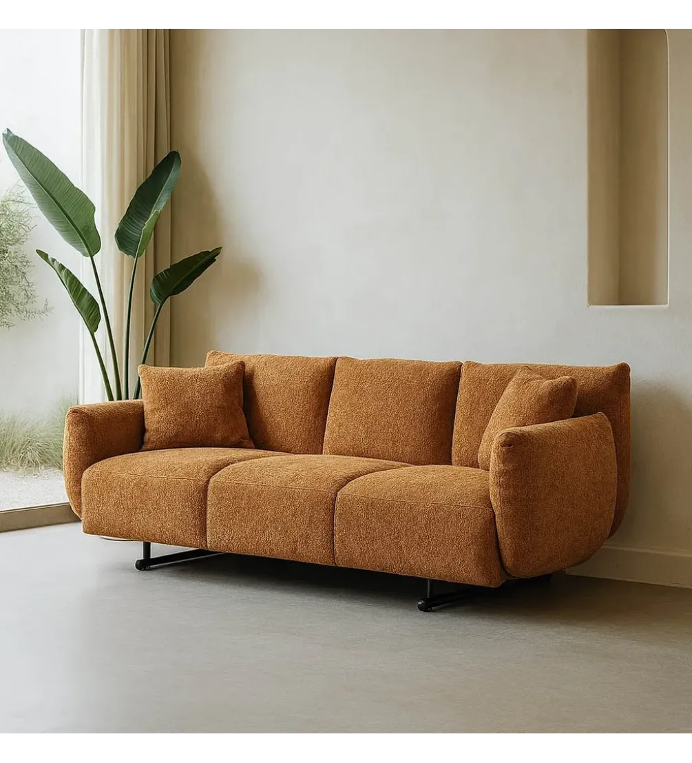 Sofa trzyosobowa MEFO 210 cm terakota