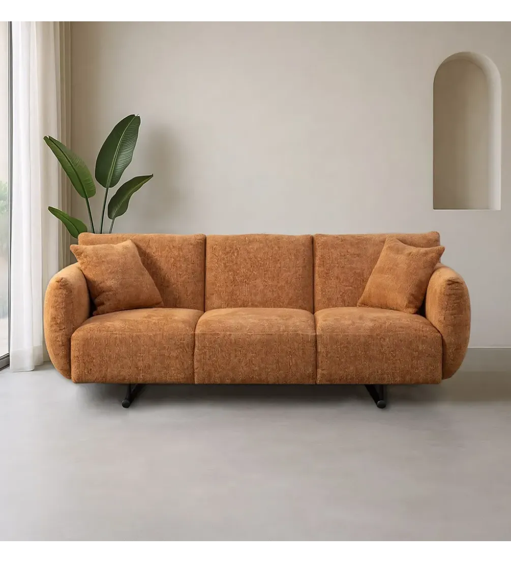 Sofa trzyosobowa MEFO 210 cm terakota