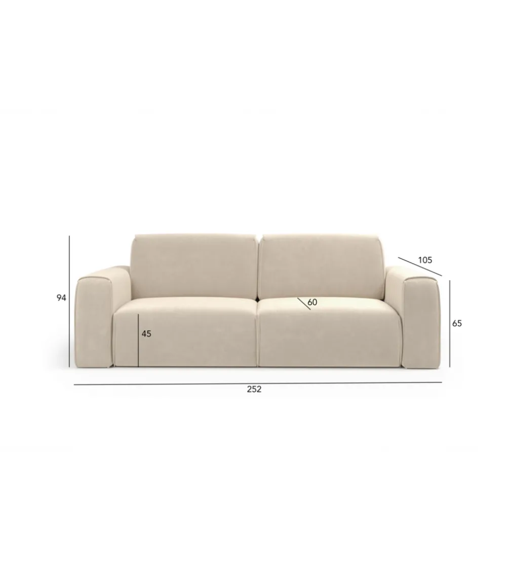 Sofa TUZZI 252 cm z funkcją spania