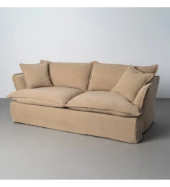 Sofa ZAPLASO 221 cm beżowa
