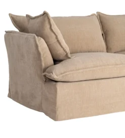 Sofa ZAPLASO 221 cm beżowa