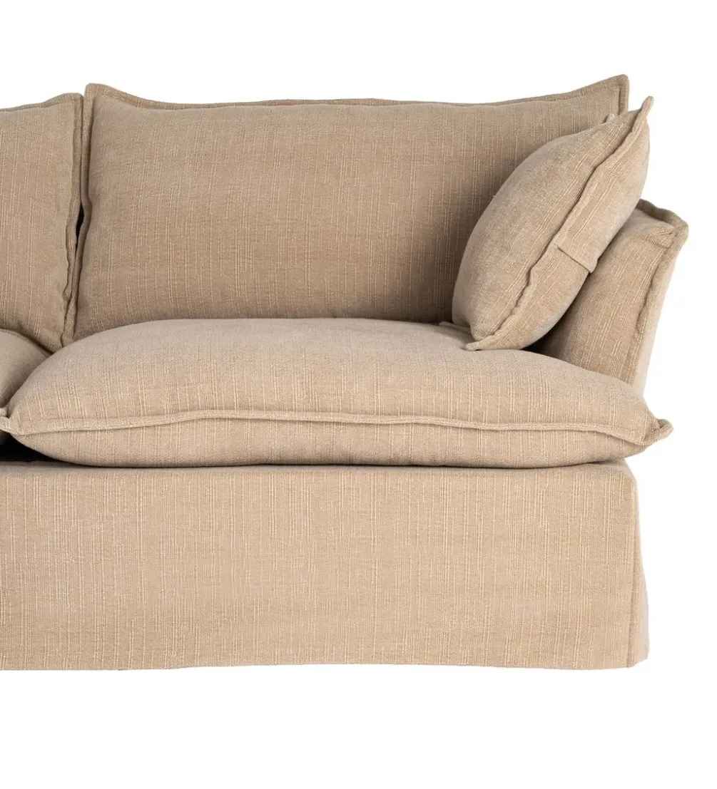 Sofa ZAPLASO 221 cm beżowa