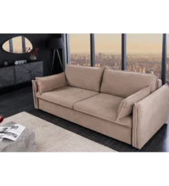 Sofa z funkcją spania APARTMENT 215 cm taupe