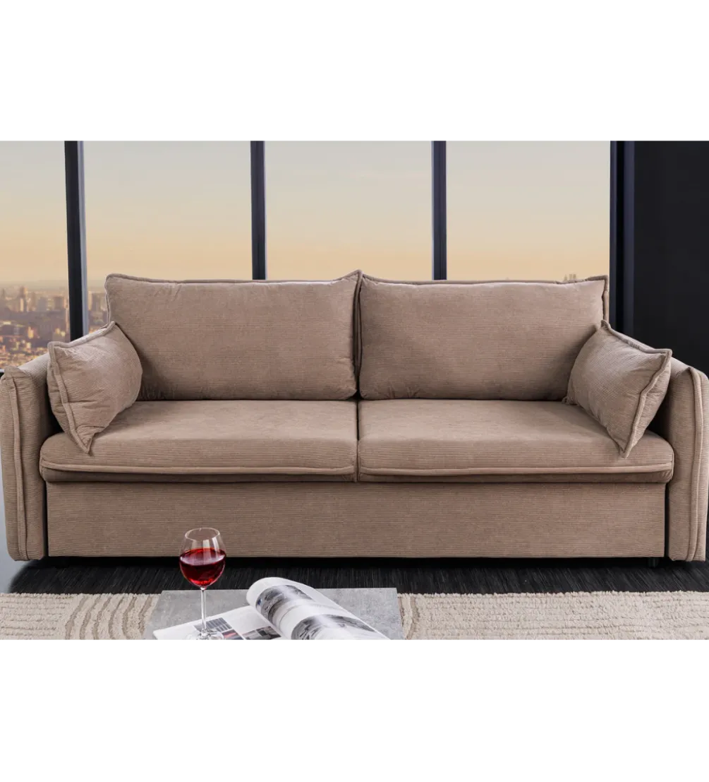 Sofa z funkcją spania APARTMENT 215 cm taupe
