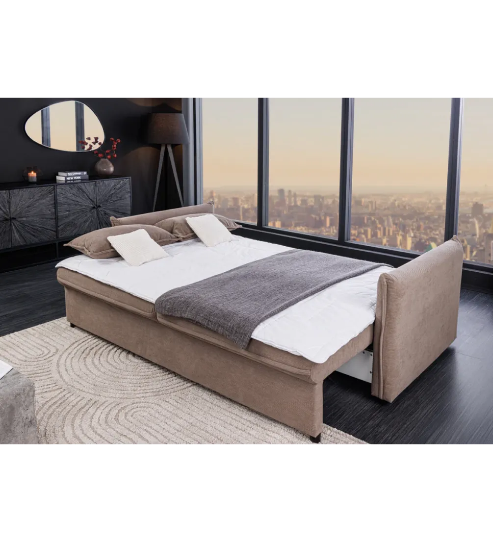 Sofa z funkcją spania APARTMENT 215 cm taupe