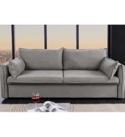 Sofa z funkcją spania APARTMENT 215 cm szara