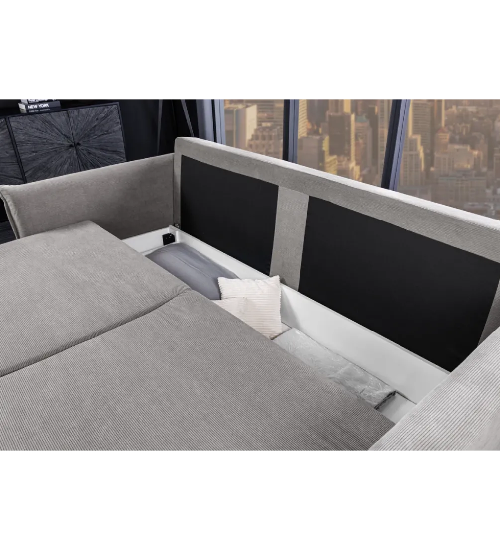 Sofa z funkcją spania APARTMENT 215 cm szara