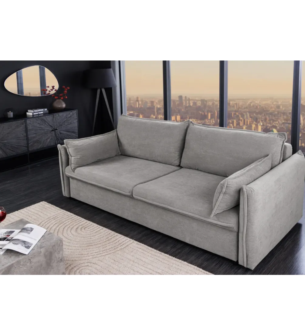 Sofa z funkcją spania APARTMENT 215 cm szara