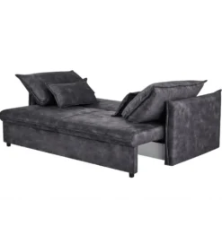 Sofa z funkcją spania APARTMENT 215 cm welur szara