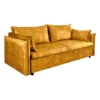 Sofa z funkcją spania APARTMENT 215 cm welur musztardowa