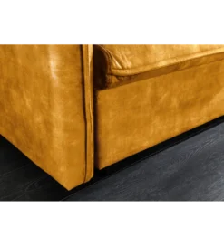 Sofa z funkcją spania APARTMENT 215 cm welur musztardowa