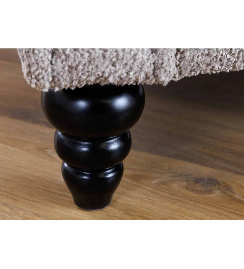 Sofa z funkcją spania MAISON BELLE AFFAIRE 220 cm boucle beżowe