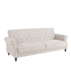 Sofa z funkcją spania MAISON BELLE AFFAIRE 220 cm boucle beżowe