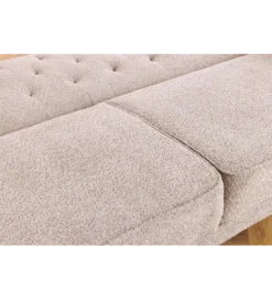Sofa z funkcją spania MAISON BELLE AFFAIRE 220 cm boucle beżowe