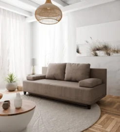 Sofa z funkcją spania ROSSO 200 cm beżowy