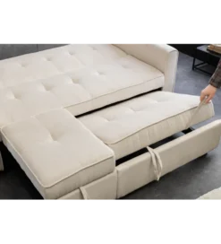 Sofa z funkcją spania SMART 180 cm cord beżowy