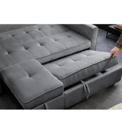Sofa z funkcją spania SMART 180 cm cord szary