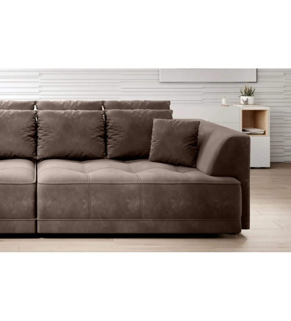 Sofa z funkcją spannia Big SofaTiga 302 cm z elektrycznie wysuwanym siedziskiem