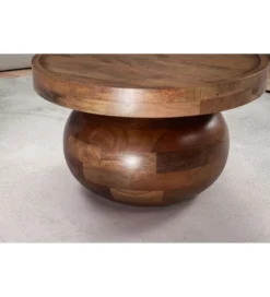 Solik kawowy BRENDA 50 cm drewno mango