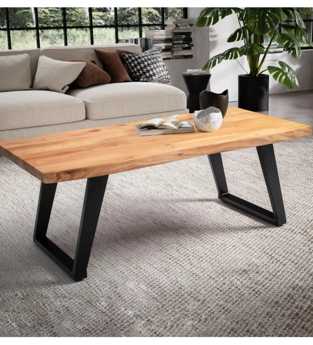 Solik kawowy FRIGI 120 cm drewno akacja