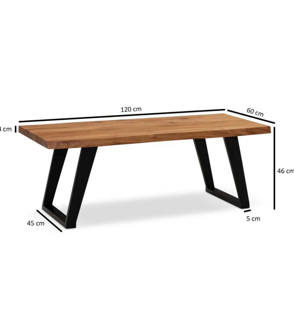 Solik kawowy FRIGI 120 cm drewno akacja