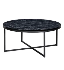 Solik kawowy NIOZOS 80 cm w optyce czarnego marmuru