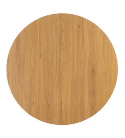 Stół AGARA 100 cm czarny naturalny blat