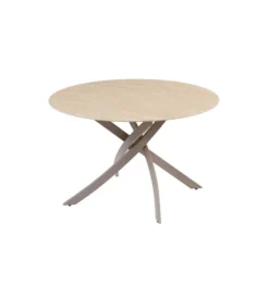 Stół ALPINE 120 cm ceramika w optyce trawertynu