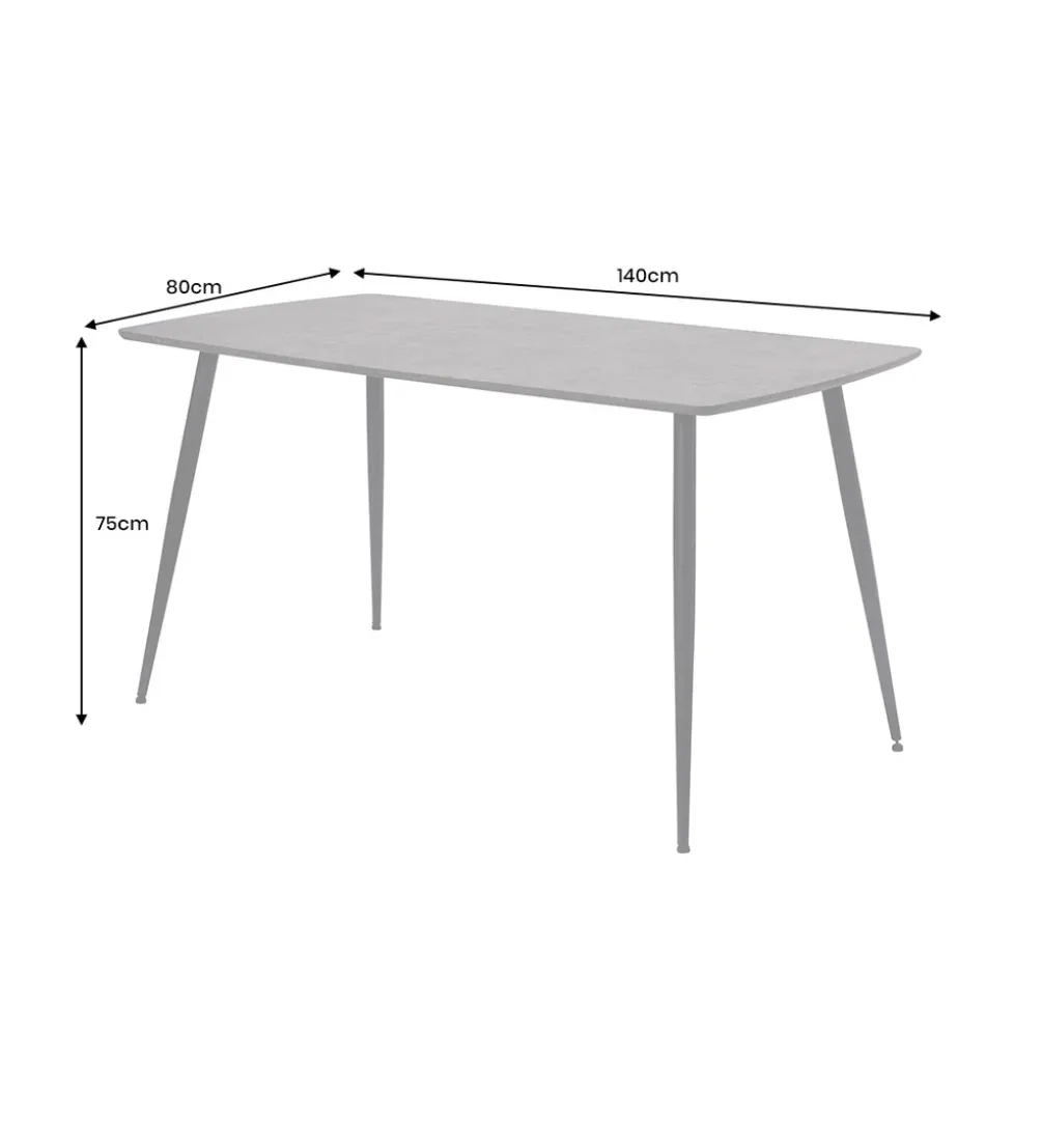 Stół APARTMENT 140 cm szary