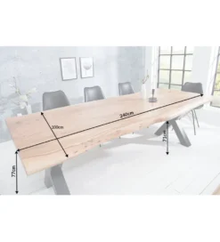 Stół ARKTYKA Mammut X 240 cm drewno Akacja honey