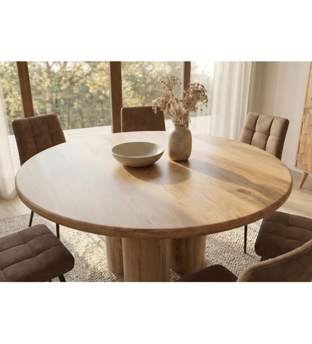 Stół ART DECO 140 cm drewno mango nautralny